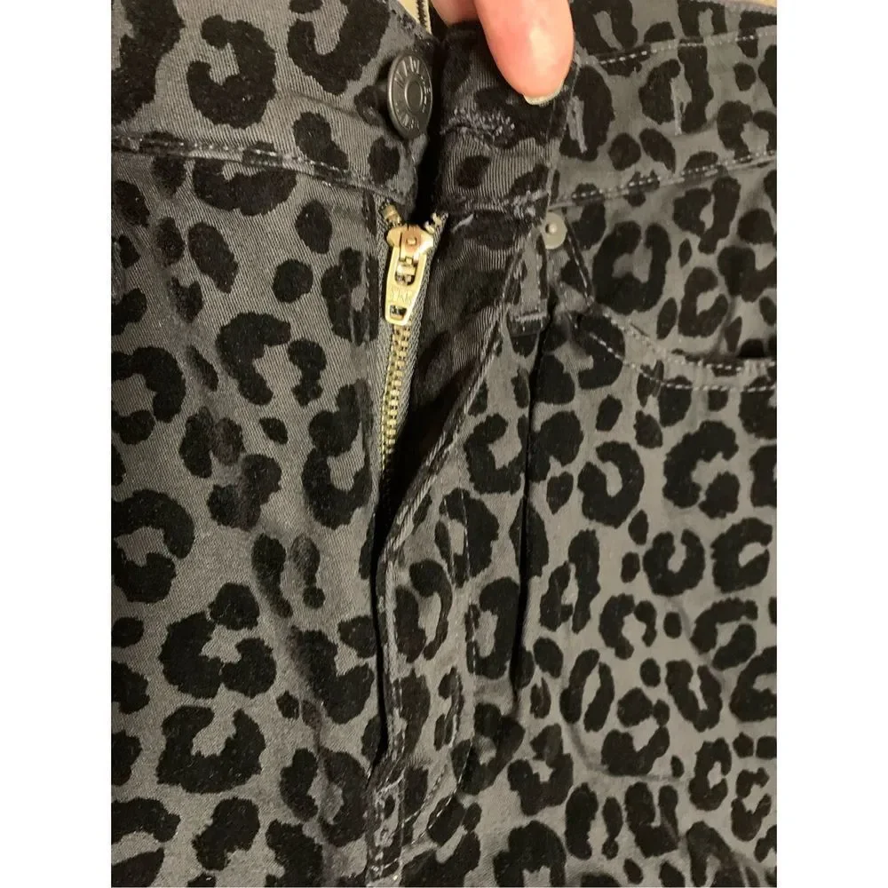 Madewell, 9” Mid-Rise Skinny Pants/Jeans, Flocked Leopard, Size 27, UGC - Picture 3 of 12